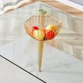 Table And Chair Set.Modern Rectangular Glass Dining Table With A Tempered Glass Tabletop And Metal Legs, Paired With Multiple Chairs Designed With Pu Cushions And Golden Metal Legs. Black Gold Seats 8 Tempered Glass