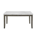 Emily 7 Piece Dining Set Dark Gray Dark Gray Marble
