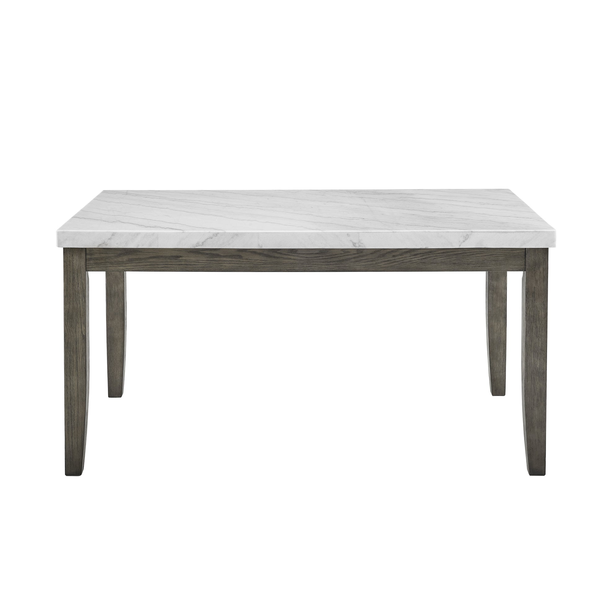 Emily 7 Piece Dining Set Dark Gray Dark Gray Marble