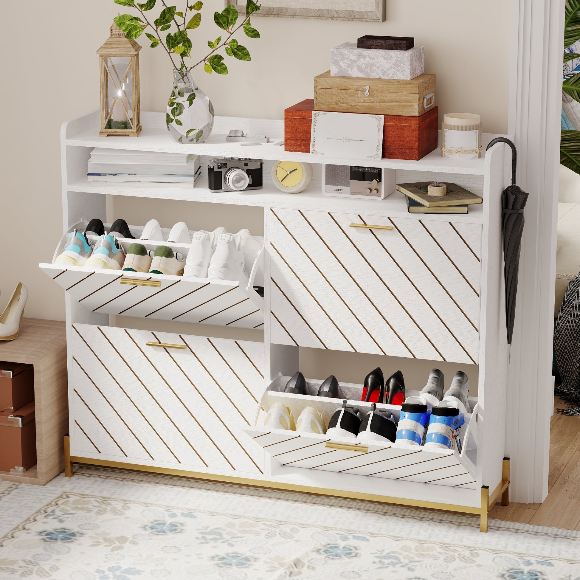 Shoe Cabinet Shoe Rack Cabinet Shoe Rack Organizer Cabinet White Mdf