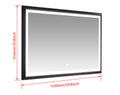 Bathroom Led Mirror Is Multi Functional And Each Function Is Controlled By A Smart Touch Button. Brown Aluminium