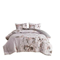 3 Piece Floral Printed Duvet Cover Set Queen Multicolor Microfiber