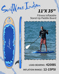 Inflatable Stand Up Paddle Board 11'X34