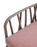 Patio Indoor Outdoor Garden Twin Sofa Armchairs Plastic With Soft Cushion Weather Waterproof Chair Sectional Furniture For Balcony Garden Pool Lawn Backyard Morden Design Sitting Room Seat Sofa Pink Fabric Plastic