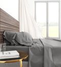 Bamboo Cotton Sheets Soft And Smooth With Viscose From Bamboo Grey Cal King Split White Charcoal Cotton