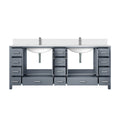 Dark Grey Double Bath Vanity 84 In. W X 22 In. D, White Quartz Top, And Faucet Set Dark Grey Plywood Wood