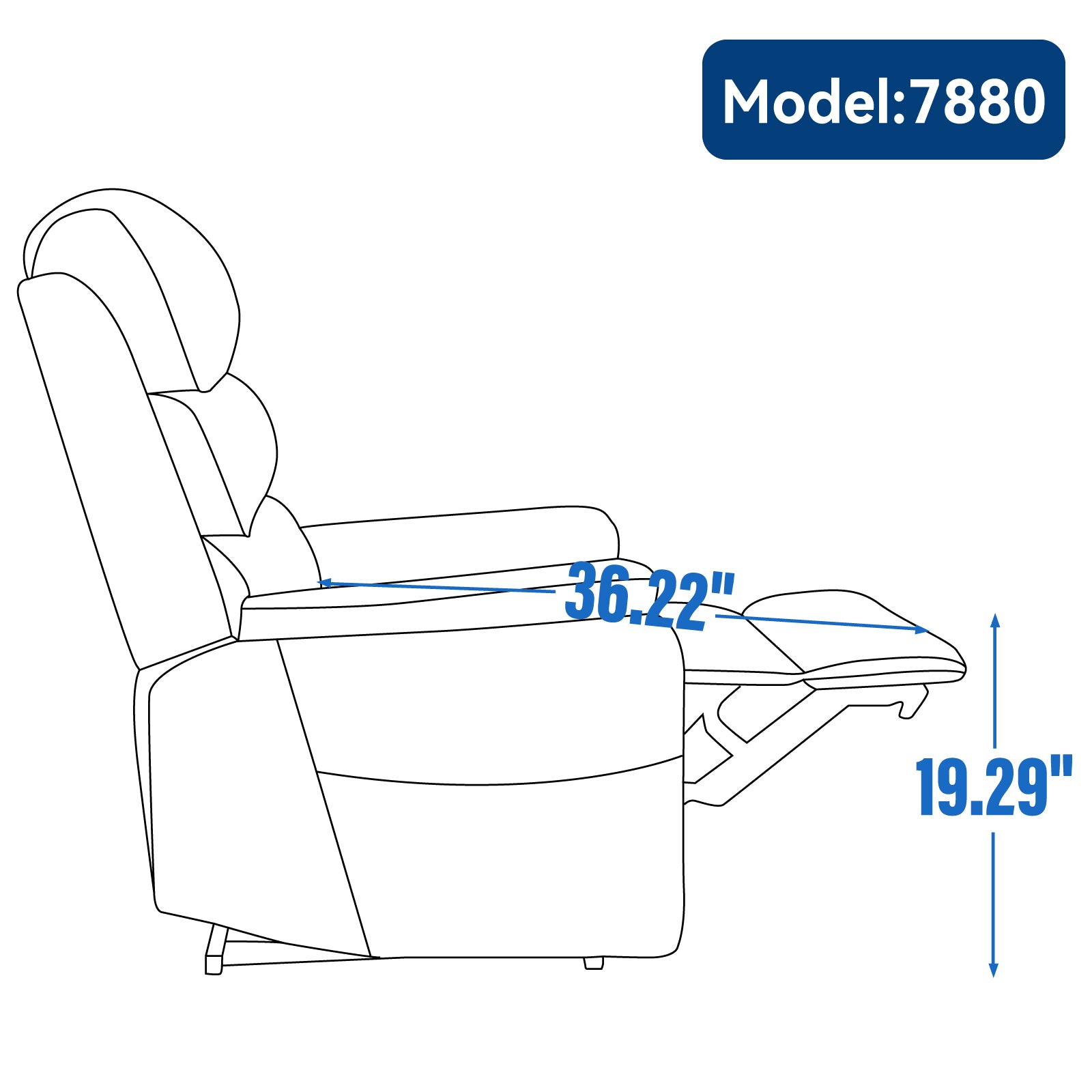 Blue Chenille Dual Motor Infinite Position Up To 350 Lbs Power Lift Recliner Chair With Power Remote, Heat Massage And Heavy Duty Motion Mechanism White Metal Primary Living Space Heavy Duty Push