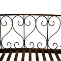 Outsunny 7' Metal Arch Garden Bridge With Safety Siderails, Decorative Arc Footbridge With Delicate Scrollwork 