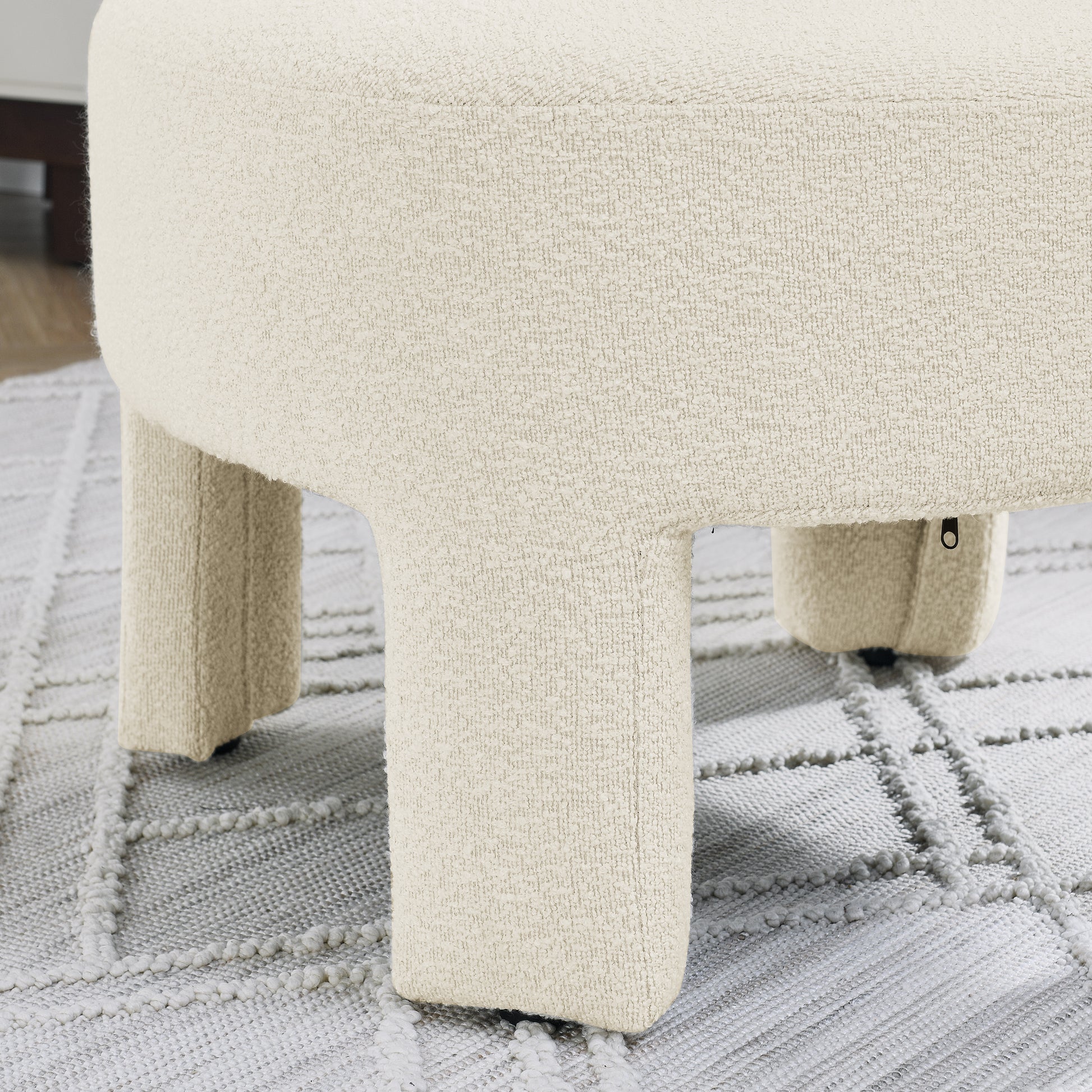 Hoop Gauze Lounge Chair With Sof Cushion And Backrest, Need To Be Assembled, Suitable For Living Room'Bedroomldining Roombeige 24.5"28.75"28.75" Beige Foam