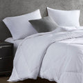 Oversized Down Alternative Comforter White Full Queen White Nylon