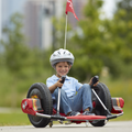 12V Kids Ride On Electric Toy,2Wd,16'' Exaggerated Wheel,Dual Handle Control For 360 Degree Flexible Steering And Rotation,Solid Metal Frame,Provide A Speed Of 4.66 Mph For Kids Aged 6 . Red 50 99 Lbs Polypropylene