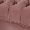 La Rosa Victorian Tufted Upholstered Accent Chair, Ash Rose Pink Velvet Pink Foam Velvet