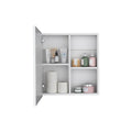 Medicine Cabinet Clayton, Bathroom, White White Particle Board Engineered Wood