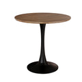 Walnut Color Round Dining Table, 31.5