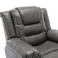 360 Swivel And Rocking Home Theater Recliner Manual Recliner Chair With Wide Armrest For Living Room,Bedroom, Grey Grey Foam Pu