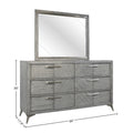 Gray Landscape Mirror Gray Solid Wood Mdf Glass
