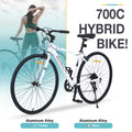 Shimano 7 Speed Hybrid Bike Aluminum Alloy Frame C Brake 700C Road Bike For Men Women'S City Bicycle White Aluminium Alloy