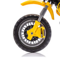 12V Kids Ride On Electric Toy Motorcycle,Rear Suspension,Twist Grip Throttle,Slow Start,Removable Training Wheels,Indie Music Box With Horn And Engine,Simulation Of Dirt Bike Modeling For Kids 3 8. Yellow 50 99 Lbs Polypropylene