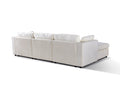 Modular Sofa Whitechenille Fabric, Simple And Grand, The Seat And Back Is Very Soft. This Is Also A Knock Down Sofa Creamy White White Chenille Wood Primary Living Space Medium Firm Light Duty Victorian Rectangle Acacia Rolled Arms Chenille 4 Seat