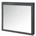 Aya Dark Grey Mirror Dark Gray Solid Wood Mdf
