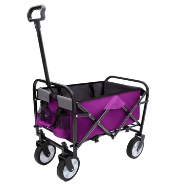 Minimeetall Strapcollapsible Foldable Wagon Cart With Strapping System Beach Wagonutility Cartutility Wagon Grocery Cart For Camping Shopping Sports Gardeing Fishing Supports 225Lbs Purple Purple