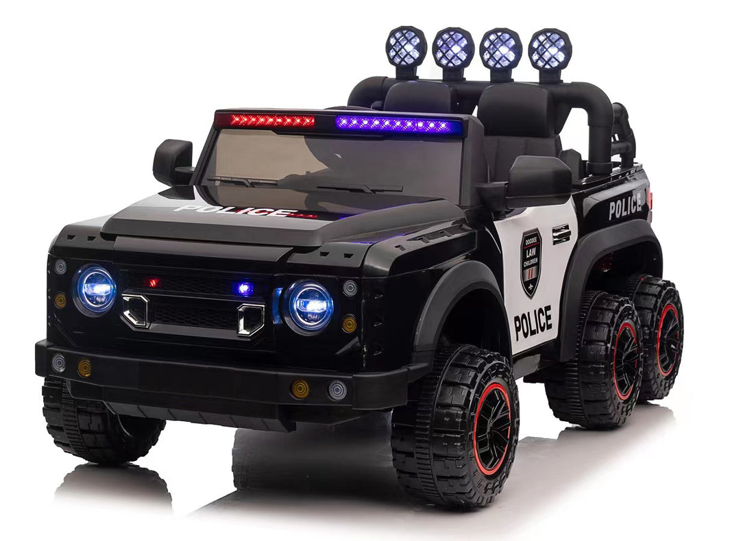 24V Kids Ride On Police Car W Parents Remote Control,Anti Collision Bar,Front& Top Alarm Light Design,Police Car Sticker,Megaphone,Three Speed,Slow Start,Four Wheel Suspension. Black 100 149 Lbs Polypropylene