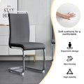 1 Table And 4 Chairs, Brown Tempered Glass Tabletop And Silver Metal Legs, Modern Minimalist Style Rectangular Glass Dining Table, Paired With 4 Modern Silver Metal Leg Chairs. 1123C 1162 Brown Seats 4 Glass