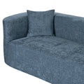 Modern Large 2 Piece Sectional Sofa With 3 Pillows,For Living Room, Bedroom Blue Polyester 2 Seat