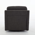 Dark Grey 360 Degree Swivel Rotating Accent Chair With Usb And Magazine Book For Living Room And Hotel Bed Room,Upholstered Accent Chair With Cooper Nail Dark Grey White Primary Living Space American Design,Classic,Modern Pine Foam Wood Fabric