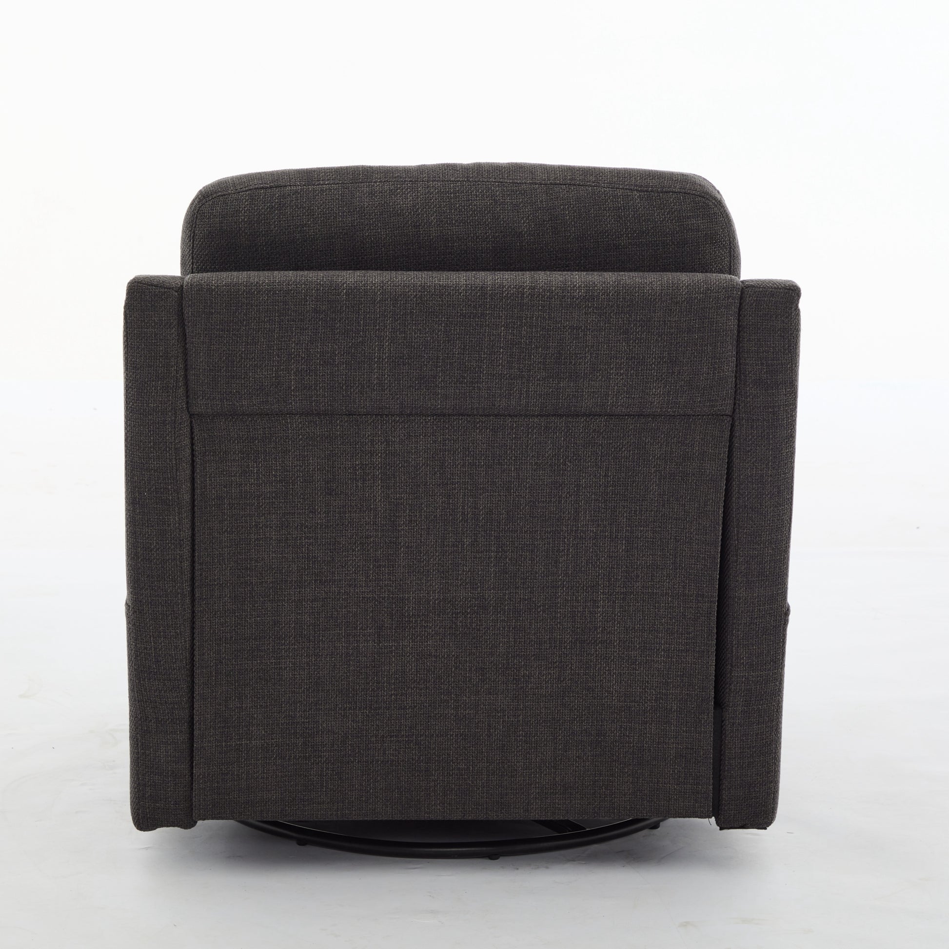 Dark Grey 360 Degree Swivel Rotating Accent Chair With Usb And Magazine Book For Living Room And Hotel Bed Room,Upholstered Accent Chair With Cooper Nail Dark Grey White Primary Living Space American Design,Classic,Modern Pine Foam Wood Fabric