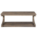Unique Coffee Table, Solid Wood 48 Inch Modern Coffee Table Modern Center Table With Storage, Solid Wood Special Shape Coffee Table, Living Room, Kitchen, Apartment Dining Table Brown Solid Wood Mdf