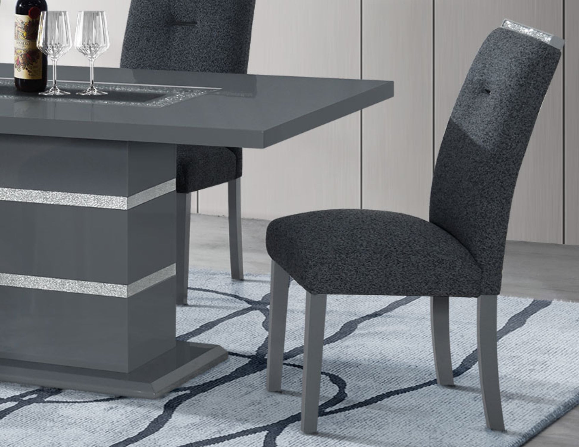 Ariya Dark Grey Dining Chair Solid Dark Grey Gray Dining Room Foam Wipe Clean Modern Dining Chairs Rubberwood Solid Back 1 Rubber Wood