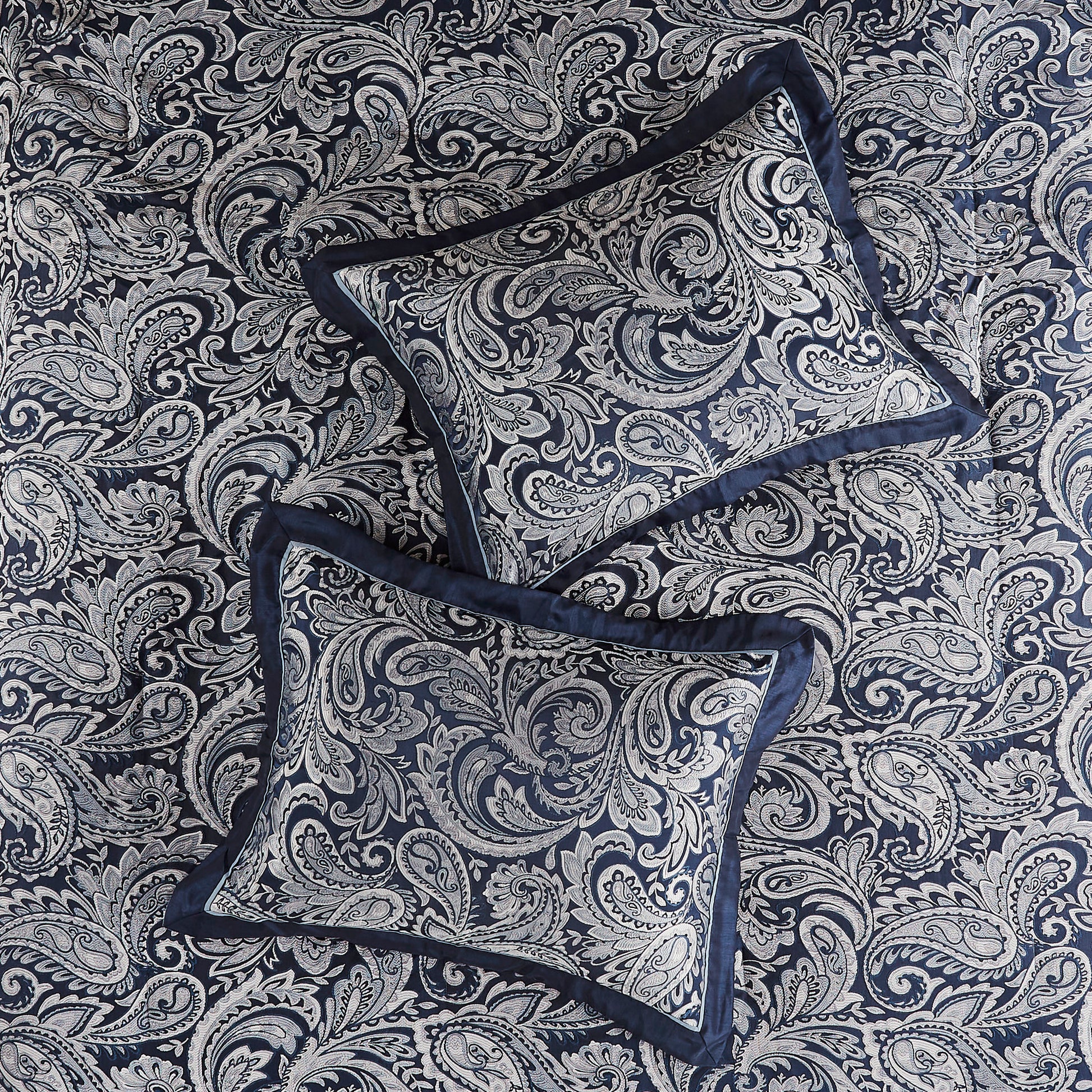12 Piece Comforter Set With Cotton Bed Sheets Navy Queen Queen Navy Polyester