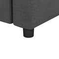 Modular Piece Loveseat, Part Of Sectional Sofa,Chenille,Minimalist Style,2 Colors,Not For Separate Use Gray Chenille 2 Seat