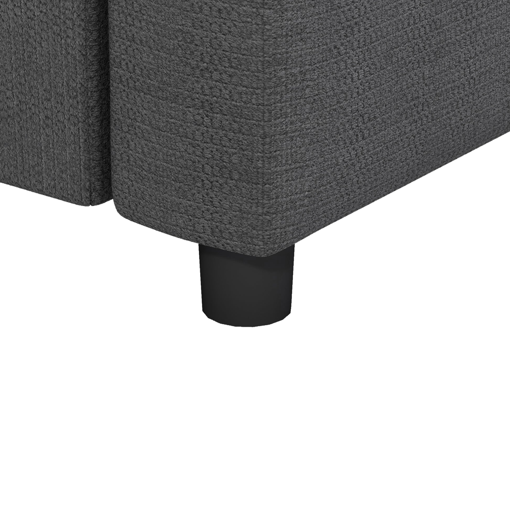 Modular Piece Loveseat, Part Of Sectional Sofa,Chenille,Minimalist Style,2 Colors,Not For Separate Use Gray Chenille 2 Seat