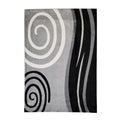 Jersey Area Rugs, Carpets For Livingroom, 5X7 Area Rugs ,045 Black Grey Rectangle 5&7 Black Gray Contemporary Abstract Polypropylene