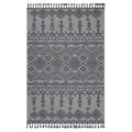 8X10 White Gray Traditional Indoor Outdoor Area Rug White Gray Polypropylene