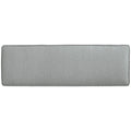 Asp 54 Inch Outdoor Bench, Gray Aluminum Frame, Soft Polyester Cushioning Gray Aluminum