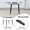 With A Clever Retractable Mechanism, The Mdf Table Top And Black Metal Legs And Has A Smooth And Delicate Surface. The Unique Look Creates The Sleekof A Modern Home. White Mdf Metal