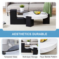 The Detachable Double Decker Coffee Table, The Stylish Design Is More Precious, And The Detachable Design Can Make The Use Of Space More Flexible And Suitable For Various Scenes. White Black Mdf