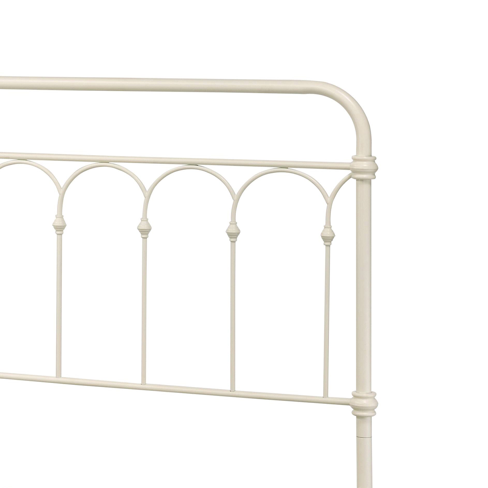 White Full Bed With Spindle Headboard Box Spring Required Full White Metal Bedroom Slat Beds Metal