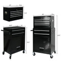 High Capacity Rolling Tool Chest With Wheels And Drawers, 6 Drawer Tool Storage Cabinet Black Black Steel