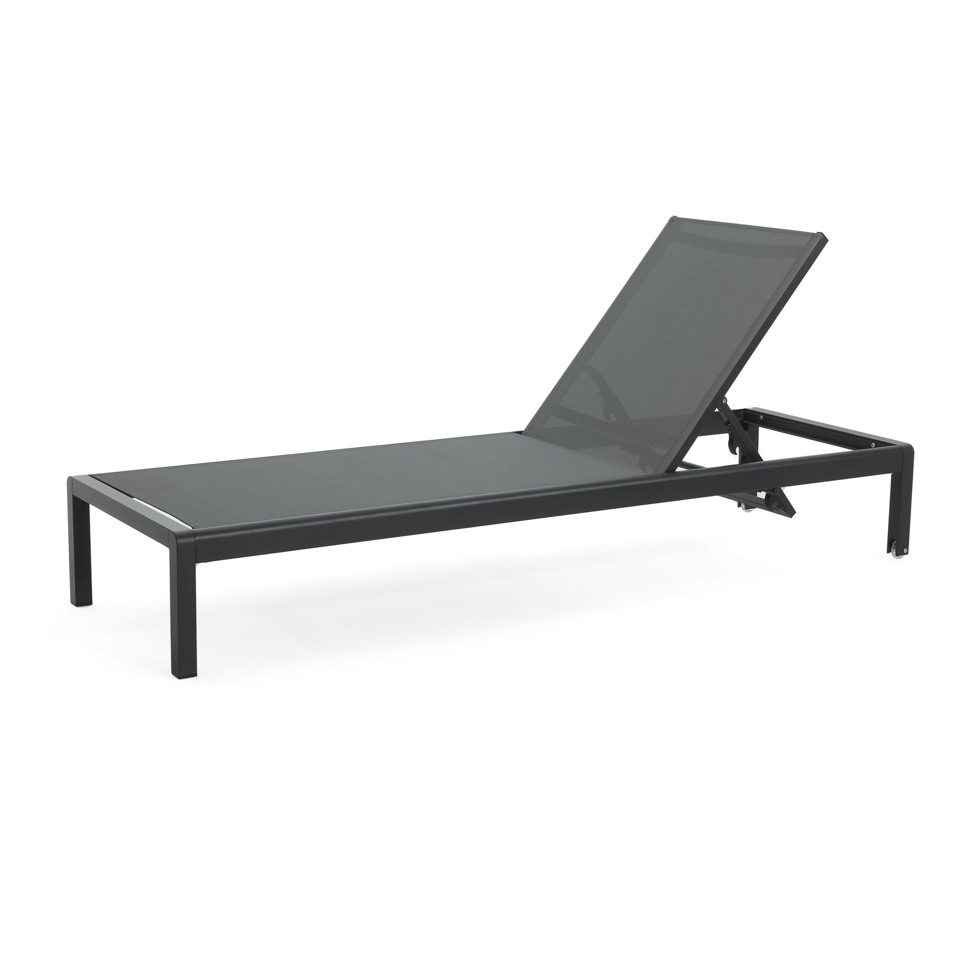 Cape Coral Kd Chaise Lounge Blk Mp2 Set Of 2 Black Gray Mesh