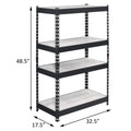 Natural And Black 4 Tier Bookcase 4 Natural Black Open Back Wood Metal