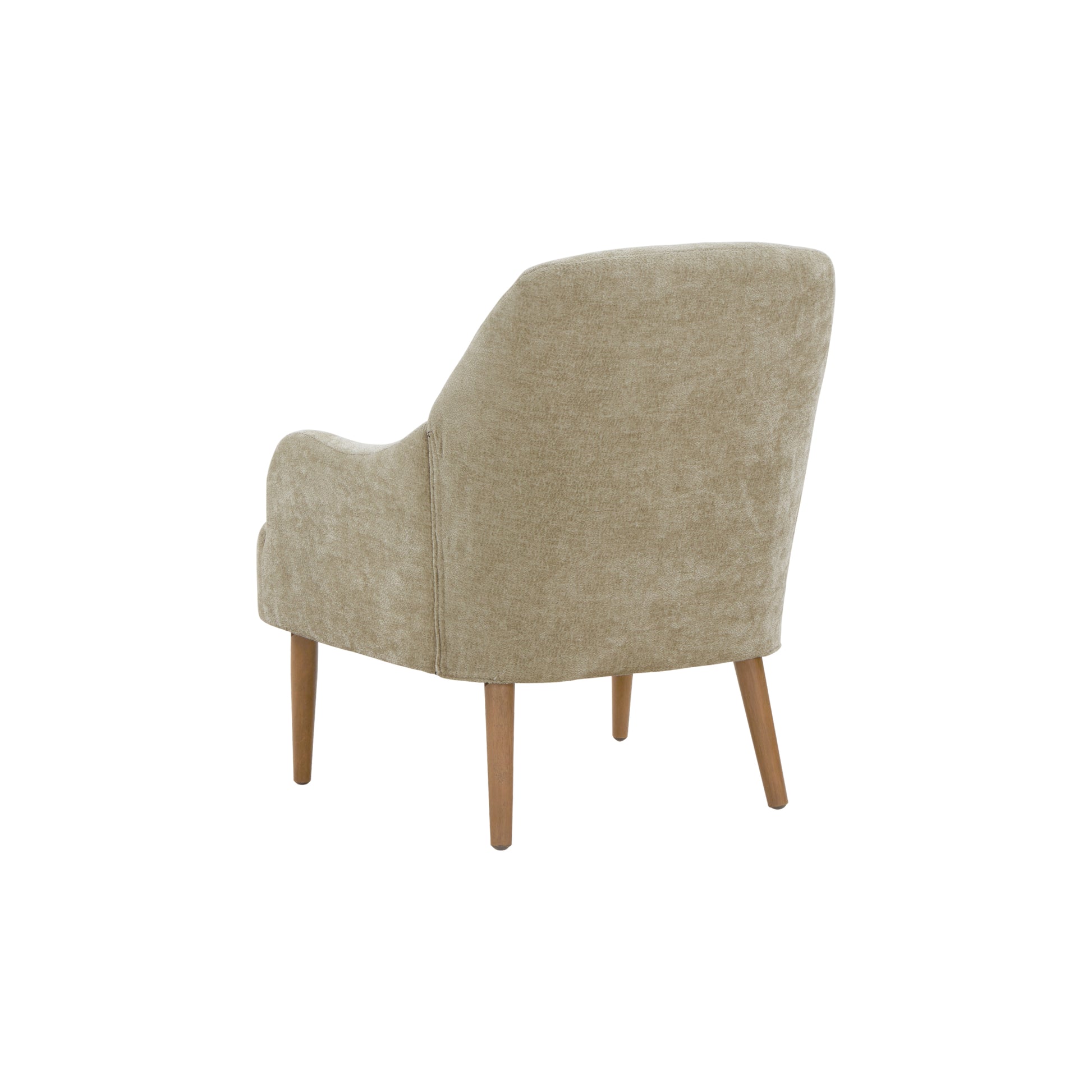 Chenille Armchair, Modern Style Accent Chair With Wood Legs, Comfy Design For Living Room, Bedroom, Office, Light Grey Gray Foam Wood Fabric