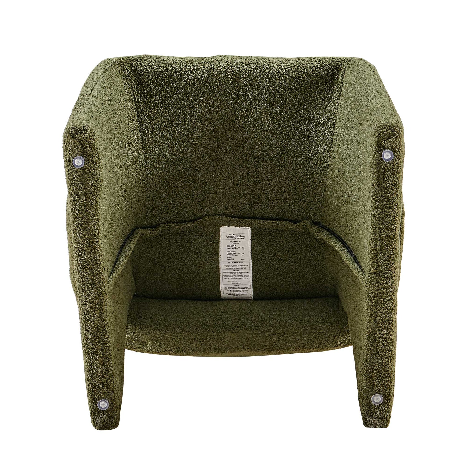 Modern Accent Chair Green Single Sofa Chair,Upholstered Side Chair Teddy Comfy Reading Chair For Dining Room Bedroom Living Room Reception Green 2Pc Green Primary Living Space Modern Set Of 2 Foam Teddy