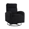 Jiada Upholstered Swivel Glider.Flannel Fabric.Rocking Chair For Nursery In Black.Modern Style One Left Bag Black Foam Corduroy