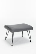 Rocking Chair, Glider Chair,Rocking Accent Chair With Lumbar Pillow And Ottoman For Nursery Living Room Bedroom Grey Pu