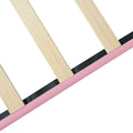 Queen Size Upholstered Platform Bed Frame With Modern Button Tufted Linen Fabric Headboard, No Box Spring Needed, Wood Slat Support, Easy Assembly, Pink Queen Pink Linen