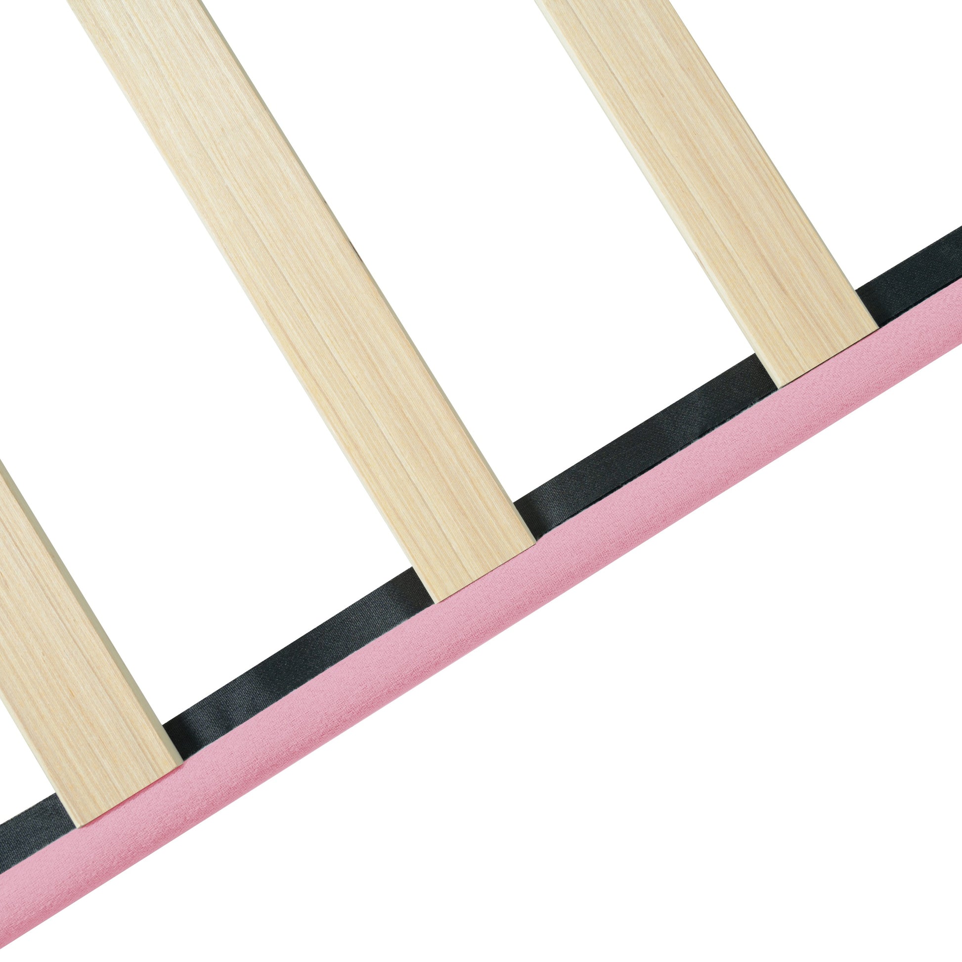 Queen Size Upholstered Platform Bed Frame With Modern Button Tufted Linen Fabric Headboard, No Box Spring Needed, Wood Slat Support, Easy Assembly, Pink Queen Pink Linen